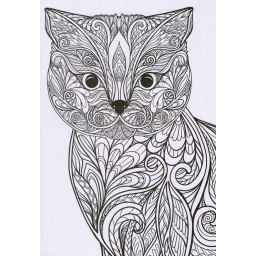 macskás felnőtt színező