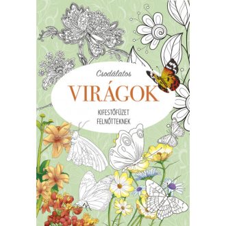 Felnőtt színező virágmintákkal